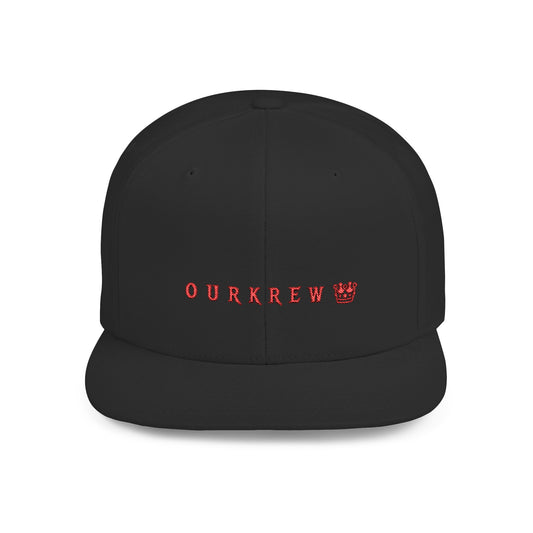 Our Krew Flat Bill Snapback Hat - “Vida & Muerte”
